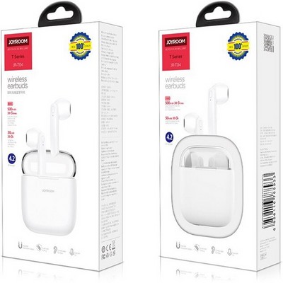 Беспроводные наушники JoyRoom JR-T04 White - фото 15470