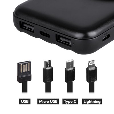 Внешний аккумулятор ISA PB-12 с функцией беспроводной зарядки 10000mAh, черный - фото 15843