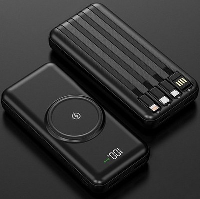 Внешний аккумулятор ISA PB-13 с функцией беспроводной зарядки 20000mAh, черный - фото 15851