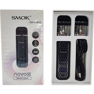Электронный персональный испаритель SMOK NOVO X Kit Black Cobra (SMOK-061B) - фото 16213