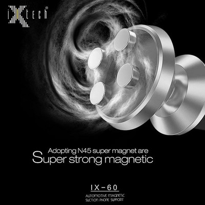 Держатель смартфона iXtech IX-60 магнитный в дефлектор, Silver - фото 16533