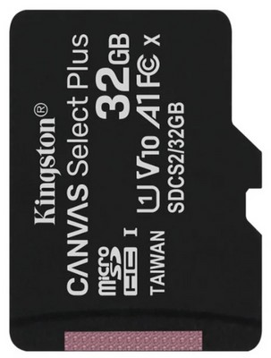 MicroSD Kingston Canvas Select Plus 32 ГБ (SDCS2/32GB) - фото 16818