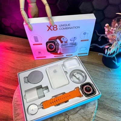 Умные часы SmartWatch X8 Ultra UNIQUE COMBINATION, Silver - фото 17582