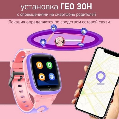 Умные часы Smart Baby Watch Y9Pro, Pink - фото 18026