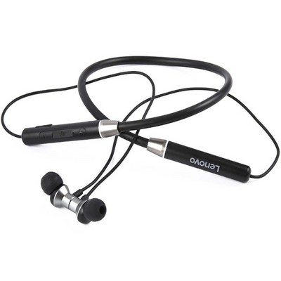 Беспроводные наушники Lenovo Neckband Earphone HE05, Black - фото 19793