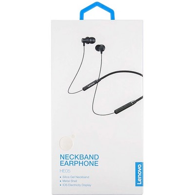 Беспроводные наушники Lenovo Neckband Earphone HE05, Black - фото 19797