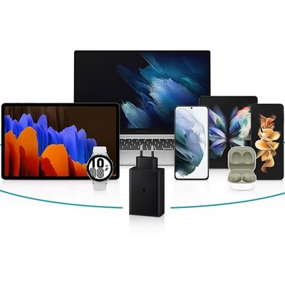 Сетевое зарядное устройство Samsung EP-T6530, 65 Вт PD 2xType-C+USB-A, черный - фото 18270