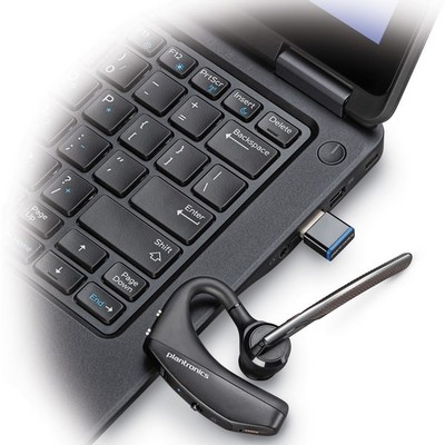 Беспроводная компьютерная гарнитура Plantronics Voyager 5200 UC, черный - фото 18324