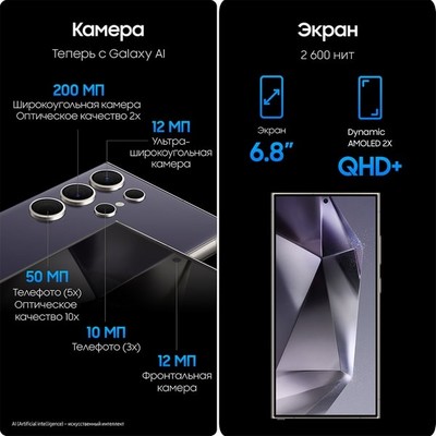 Смартфон Samsung Galaxy S24 Ultra 12/256, Titanium Purple - фото 19399