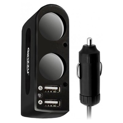 Разветвитель Ginzzu GA-4615UB, АЗУ 5В/3.0A, 2xUSB, 2 розетки + удлинитель - фото 7535