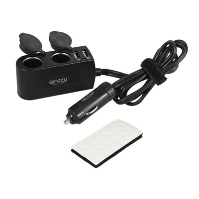 Разветвитель Ginzzu GA-4615UB, АЗУ 5В/3.0A, 2xUSB, 2 розетки + удлинитель - фото 7537