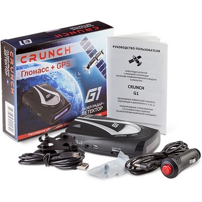 Радар-детектор CRUNCH G1 GPS/Глонасс - фото 12545