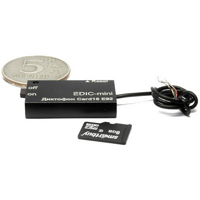 Диктофон Edic-mini CARD16 E92 - фото 14303