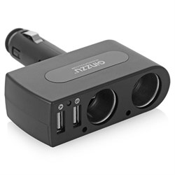 Разветвитель Ginzzu GA-4515UB АЗУ 5В/3.0A, 2xUSB, 2 розетки