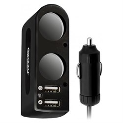 Разветвитель Ginzzu GA-4615UB, АЗУ 5В/3.0A, 2xUSB, 2 розетки + удлинитель