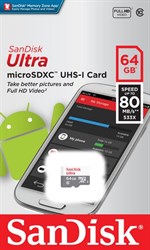 MicroSD 64GB SanDisk Class10 Ultra UHS-I 100Mb/s